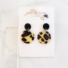 Load image into Gallery viewer, Acrylic - Leopard Print - Circle Dangles
