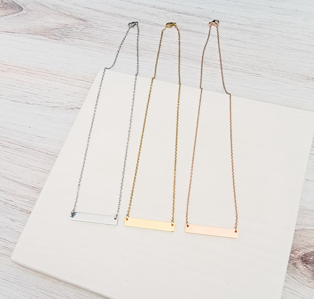 Petite Bar Necklace — Leave Notes at Checkout