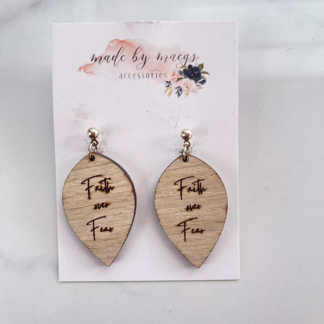 Wooden - Faith Over Fear - Dangles