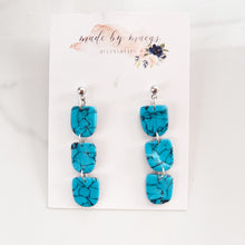 Load image into Gallery viewer, Turquoise Rodeo - Triple Layer Dangles
