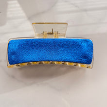 Load image into Gallery viewer, Claw Clip - 4” - Blue &amp; Gold
