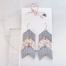 Load image into Gallery viewer, Leather - White &amp; Ivory Leopard Arrows - Dangles
