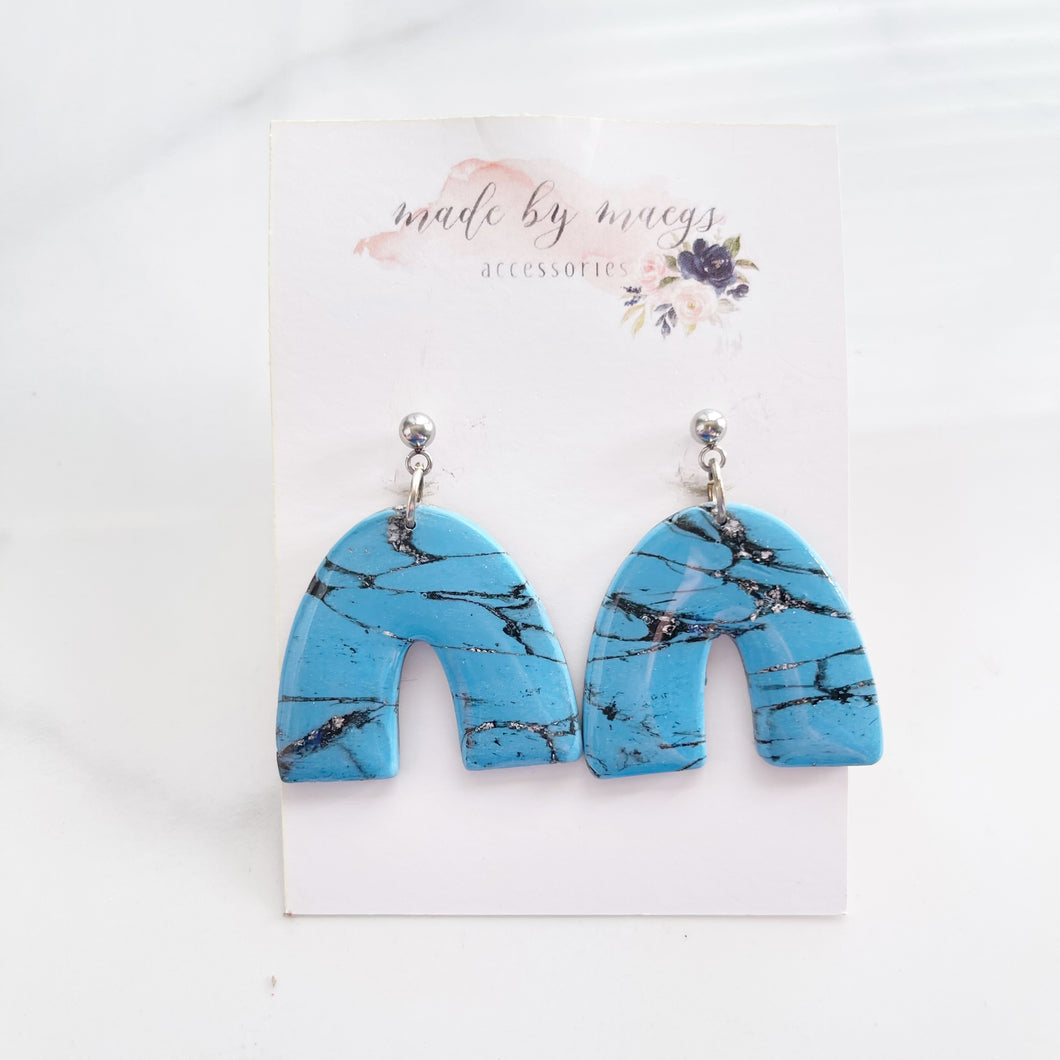 Clay - Turquoise - Arch Dangles