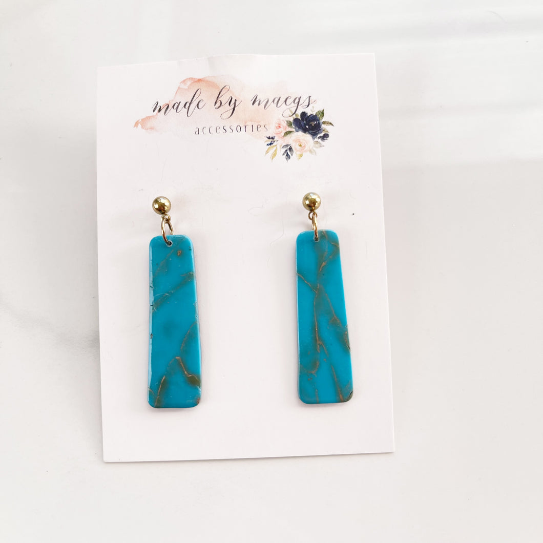 Turquoise Rodeo - Bar Dangles