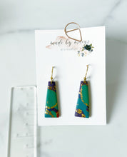 Load image into Gallery viewer, Clay - Jewel Tones - Rectangle Dangles
