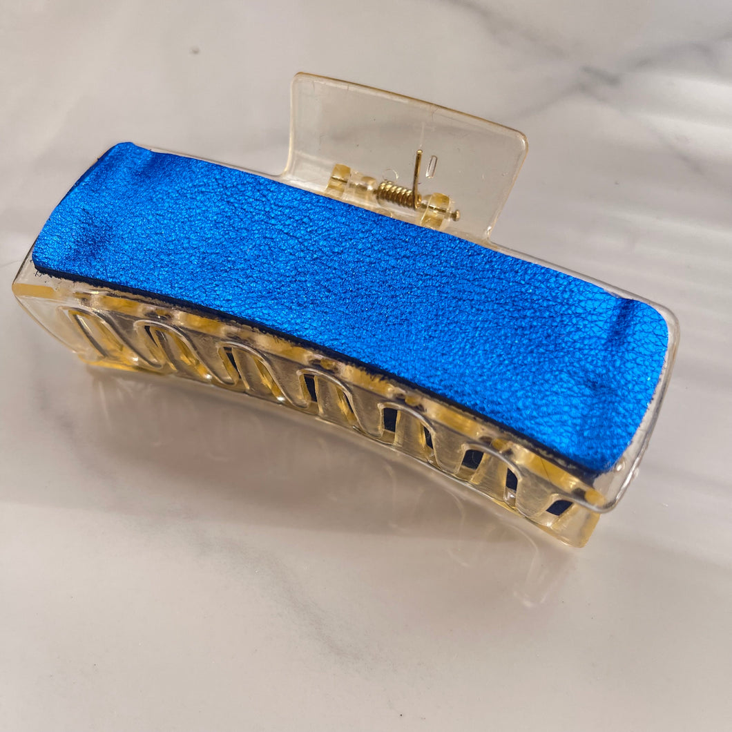 Claw Clip - 4” - Blue & Gold