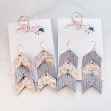 Load image into Gallery viewer, Leather - White &amp; Ivory Leopard Arrows - Dangles
