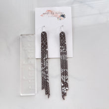 Load image into Gallery viewer, Leather - Brown Stingray - Long Fringe Dangles
