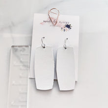 Load image into Gallery viewer, Leather - White - Classic Bar Dangles
