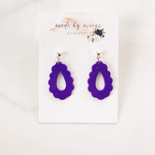 Load image into Gallery viewer, Valentine’s Collection - Purple Scalloped Dangle
