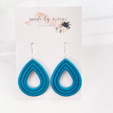 Load image into Gallery viewer, Clay - Deep Sea Blue - Embossed Cutout Dangles
