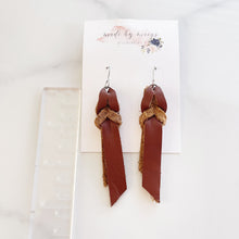 Load image into Gallery viewer, Leather - Coffee Brown - Knot Dangles
