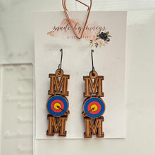 Load image into Gallery viewer, Wooden - Archery Mom Dangles
