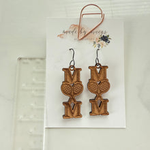 Load image into Gallery viewer, Wooden - Tennis Mom Dangles
