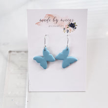 Load image into Gallery viewer, Clay - Light Blue Butterfly - Dangles
