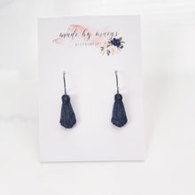 Load image into Gallery viewer, Clay - Black Mini Fringe - Dangles
