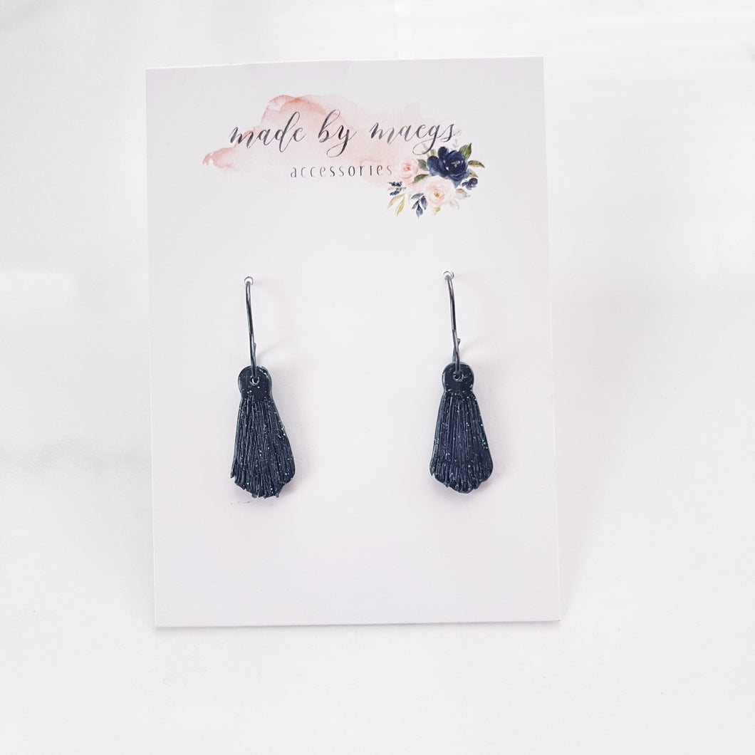 Clay - Black Mini Fringe - Dangles