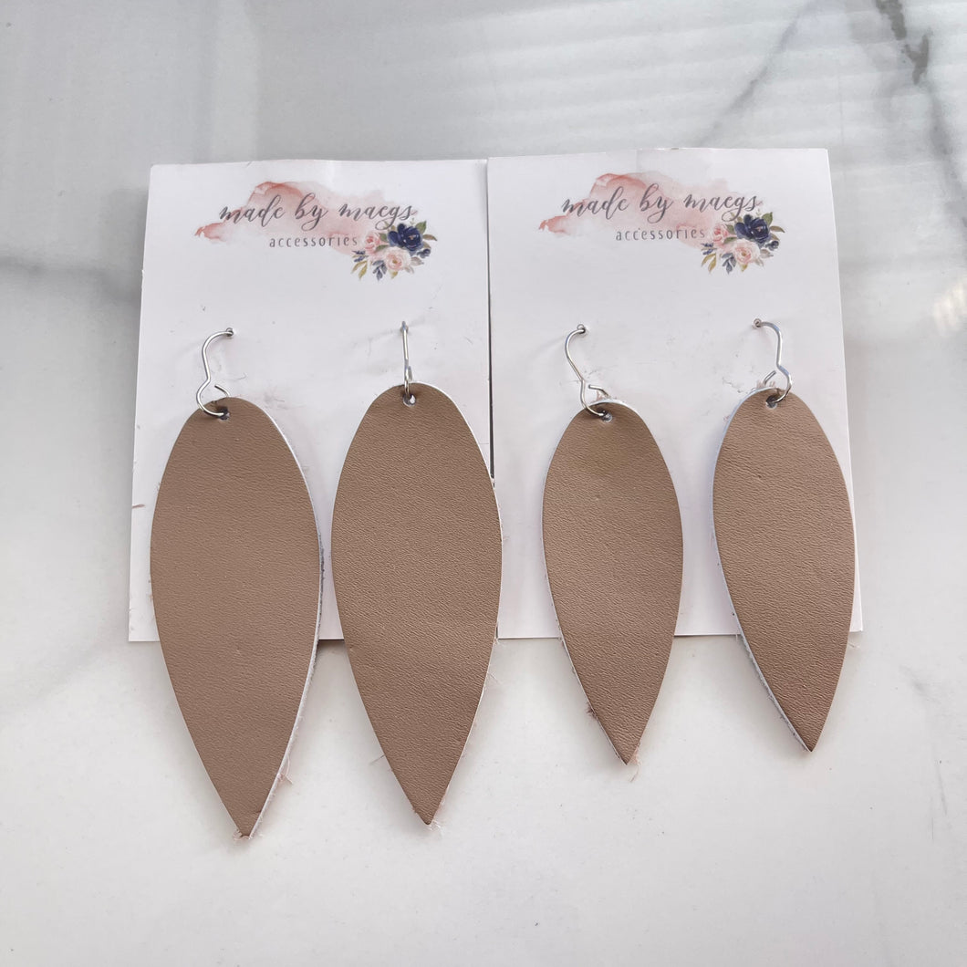 Leather - Taupe - Dagger Drops