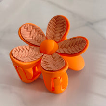 Load image into Gallery viewer, Claw Clip - Bamboo Orange Flower
