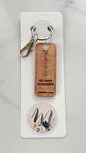 Load image into Gallery viewer, Keychain - Wooden - Faith Can Move Mountains
