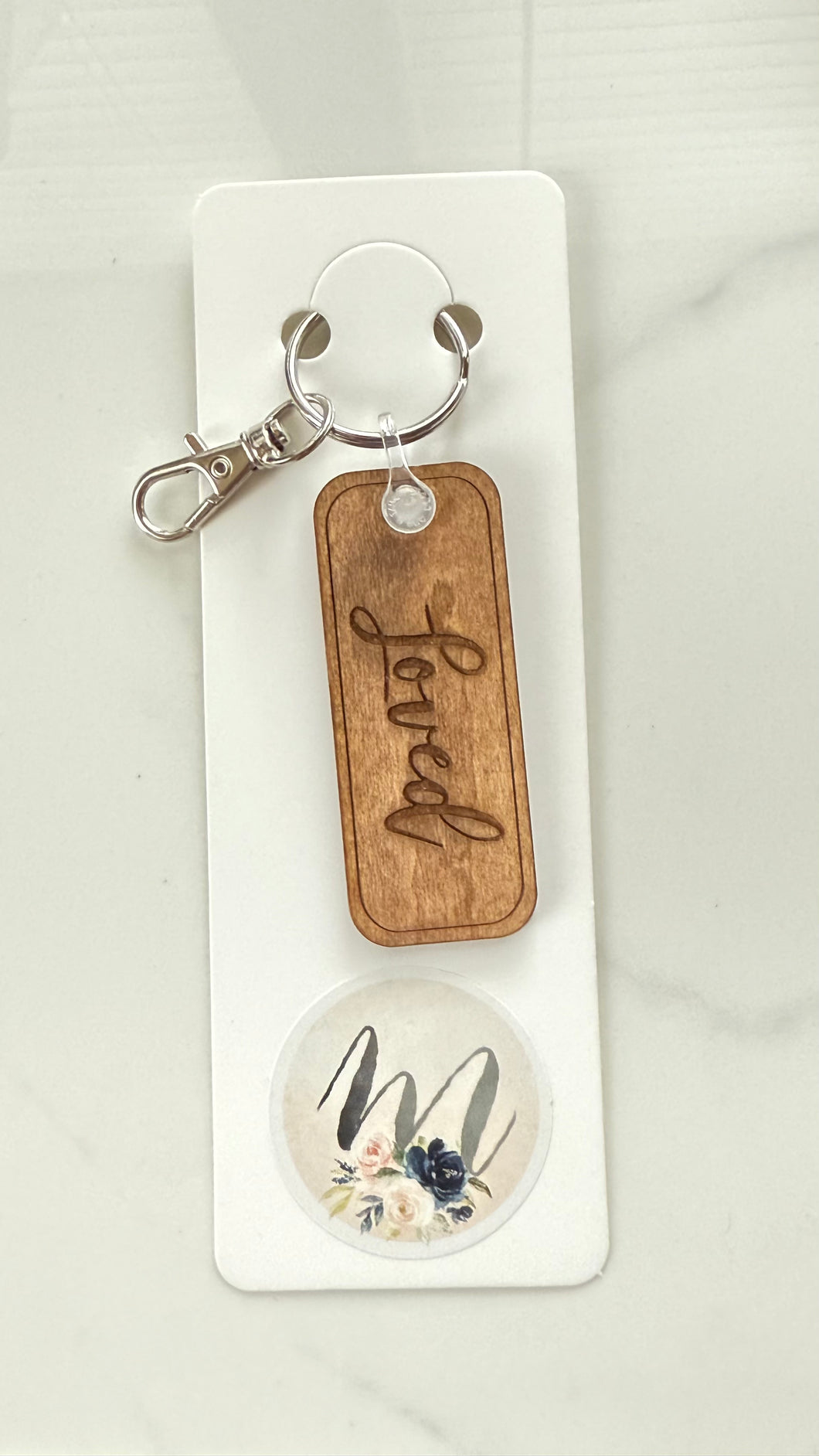 Keychain - Wooden - Loved