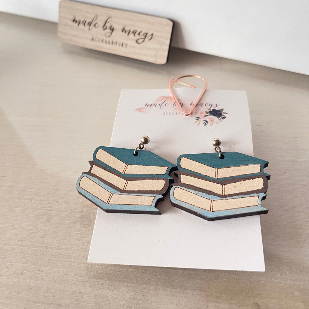 Back To School - Book Stacks Dangles