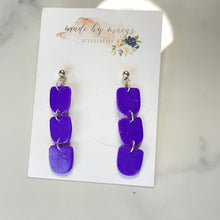 Load image into Gallery viewer, Valentine’s Collection - Purple Triple Dangle
