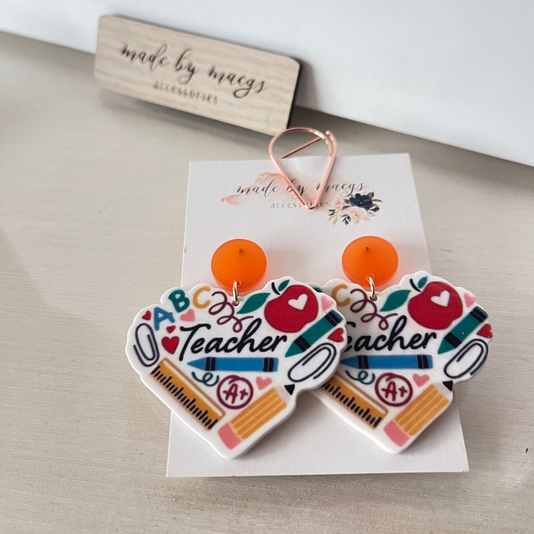 Back To School — Teacher Heart Dangles