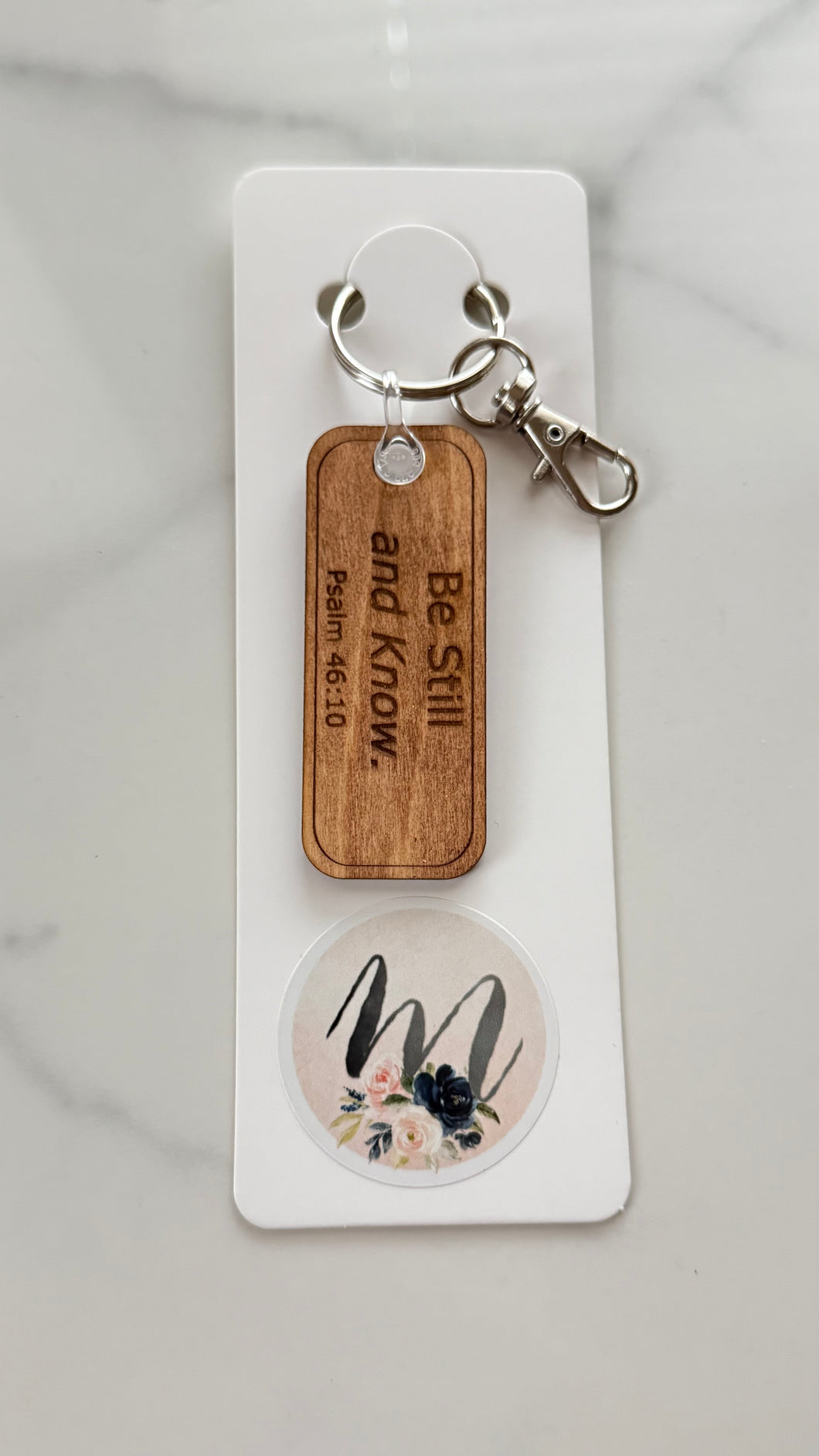 Keychain - Wooden - Be Still & Know
