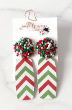 Load image into Gallery viewer, Leather - Christmas - Chevron Dangles 2.0
