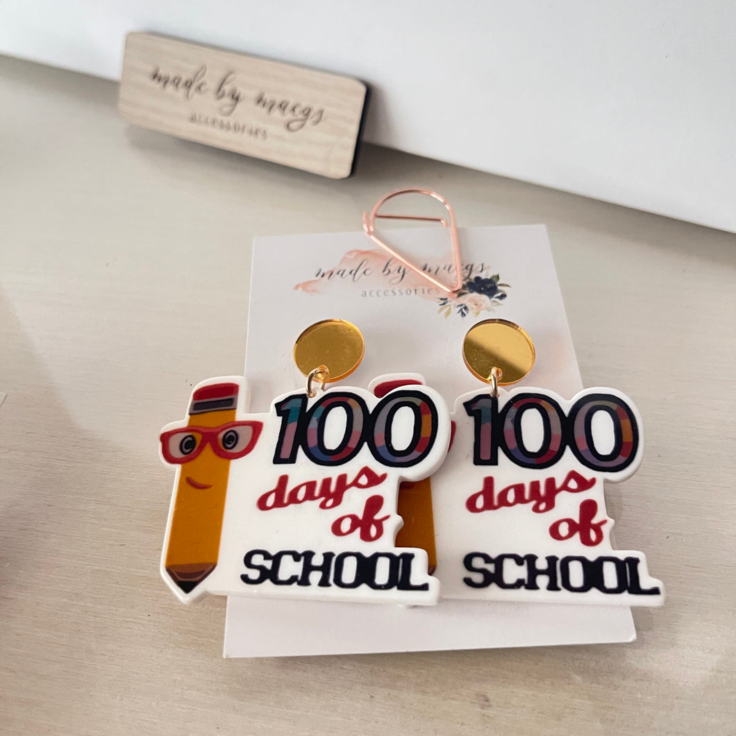 Back To School - 100 Days Dangles
