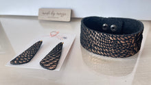 Load image into Gallery viewer, Copper&amp;Black Earring + Bracelet Set
