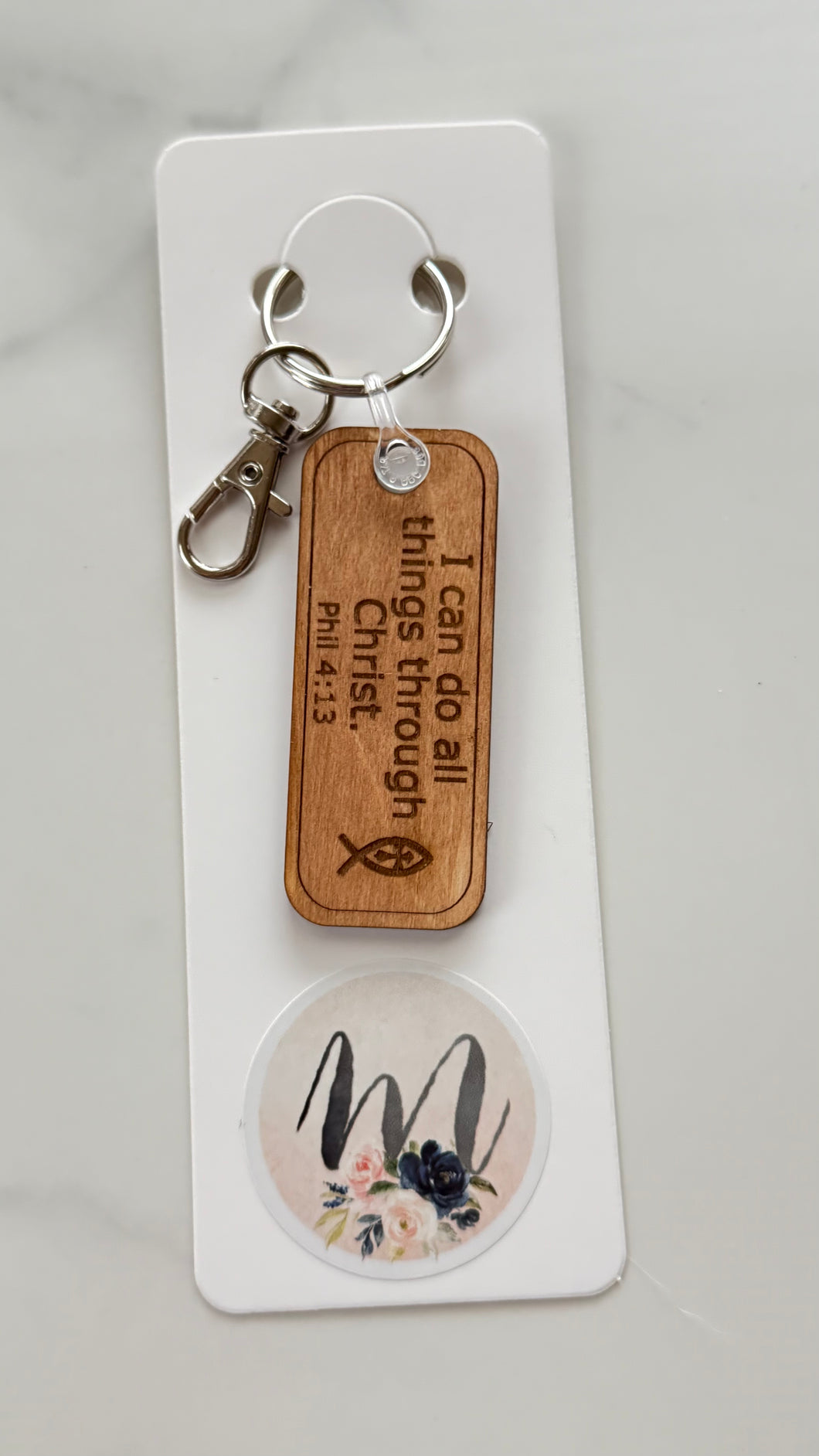 Keychain - Wooden - I Can Do All Things Through Christ