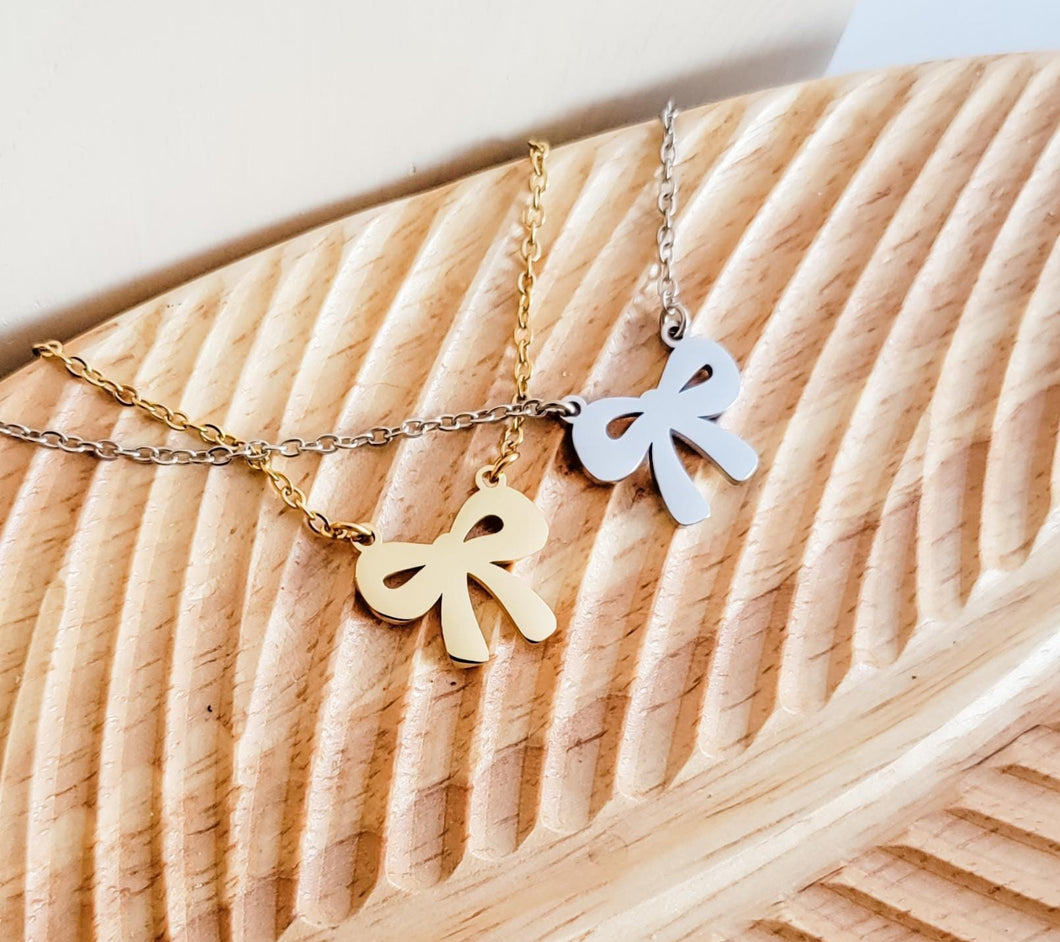 Bow Necklace — Leave Notes at Checkout