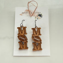 Load image into Gallery viewer, Wooden - Football Mom Dangles
