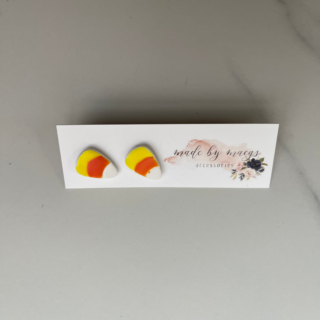 Clay Candy Corn Studs