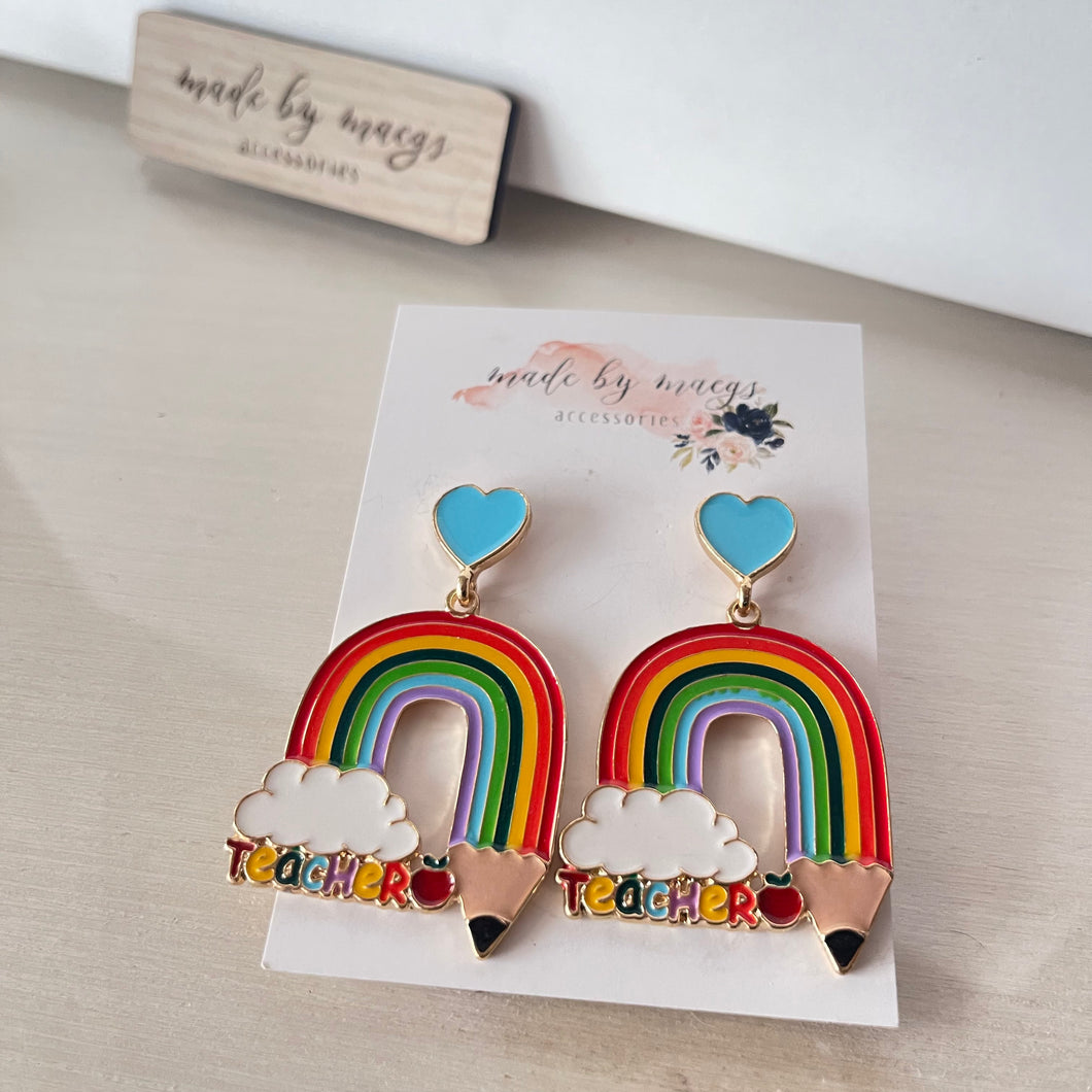 Back To School - Rainbow Pencil Dangles