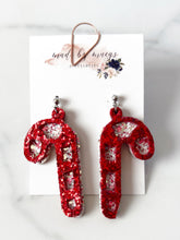 Load image into Gallery viewer, Leather - Christmas - Candy Cane Dangles
