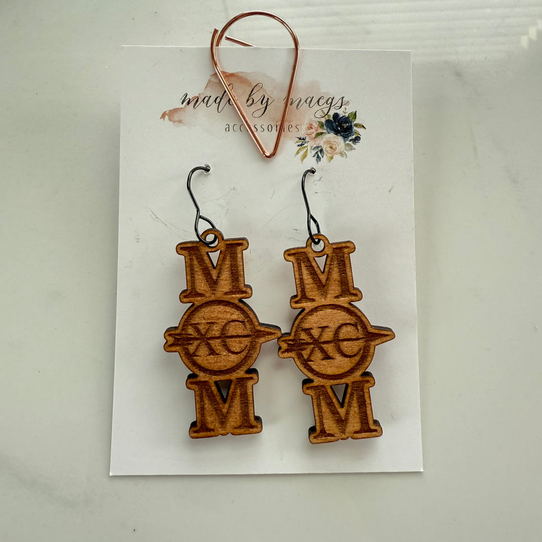 Wooden - Cross Country XC Mom Dangles