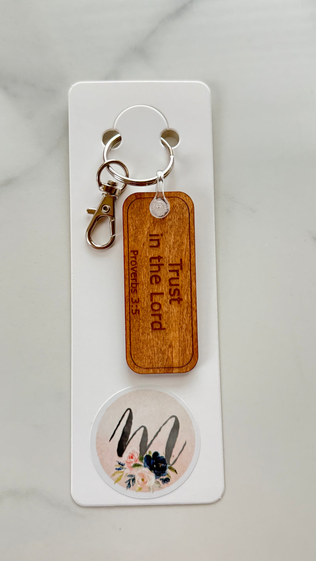 Keychain - Wooden - Trust In The Lord 2.0