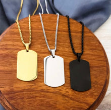 Load image into Gallery viewer, Dog Tag Necklace — Leave Notes at Checkout
