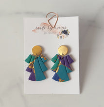 Load image into Gallery viewer, Clay - Jewel Tones - Tiered Fans
