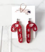 Load image into Gallery viewer, Leather - Christmas - Candy Cane Dangles
