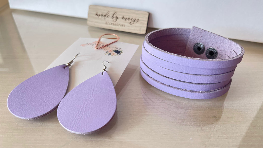 Lilac Earring + Bracelet Set