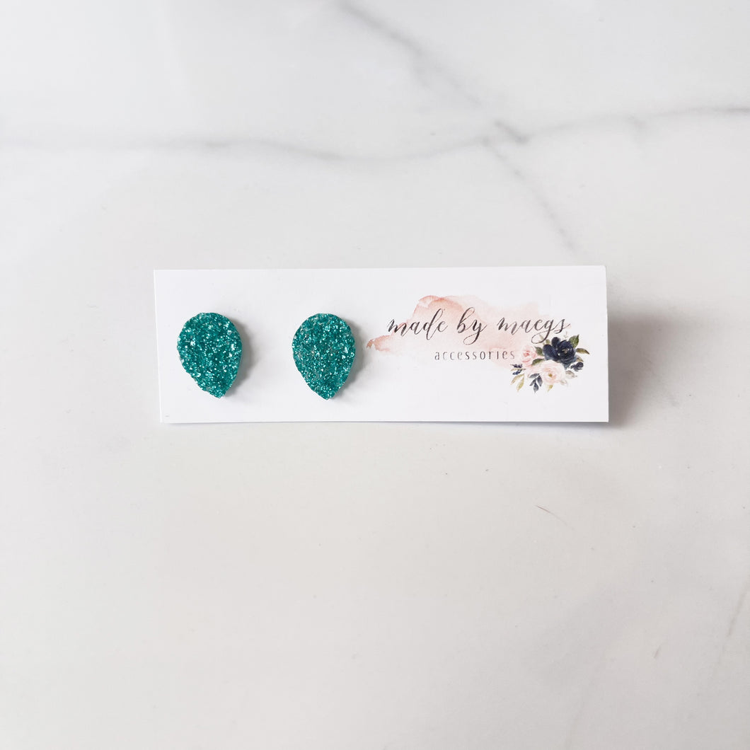 Aqua Iridescent Studs