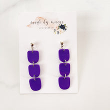 Load image into Gallery viewer, Valentine’s Collection - Purple Triple Dangle
