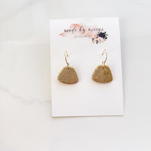 Load image into Gallery viewer, Clay - Glitter Gold Fan Dangles
