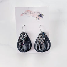 Load image into Gallery viewer, Leather - Glitter Loops - Dangles
