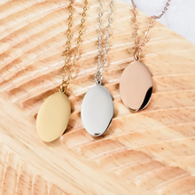 Load image into Gallery viewer, Oval Pendant Necklace — Leave Notes at Checkout
