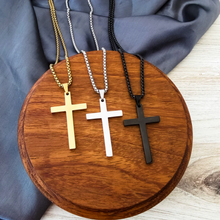 Load image into Gallery viewer, Men's Large Cross Necklace — Leave Notes at Checkout

